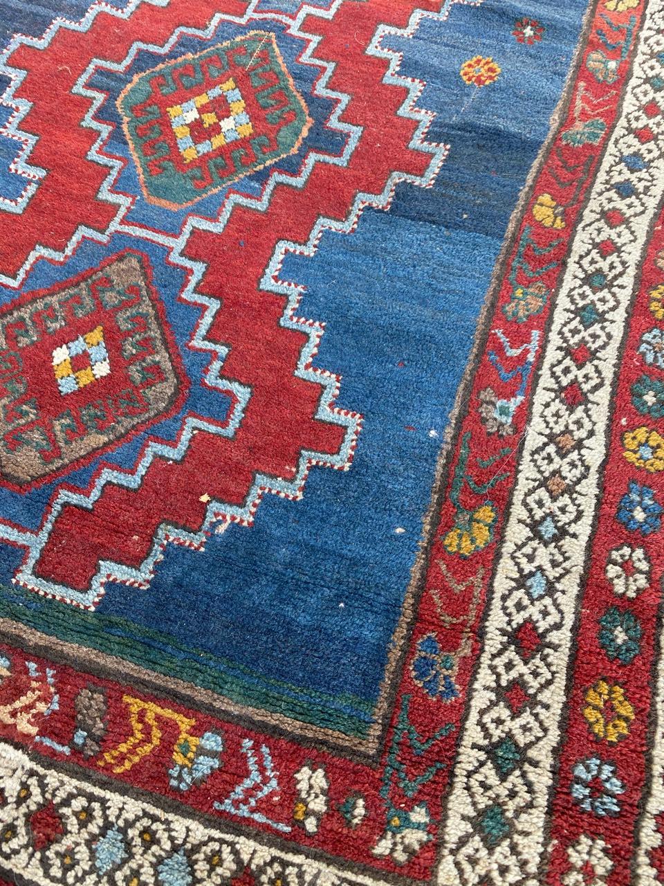 Wool Antique Caucasian Kazak Rug