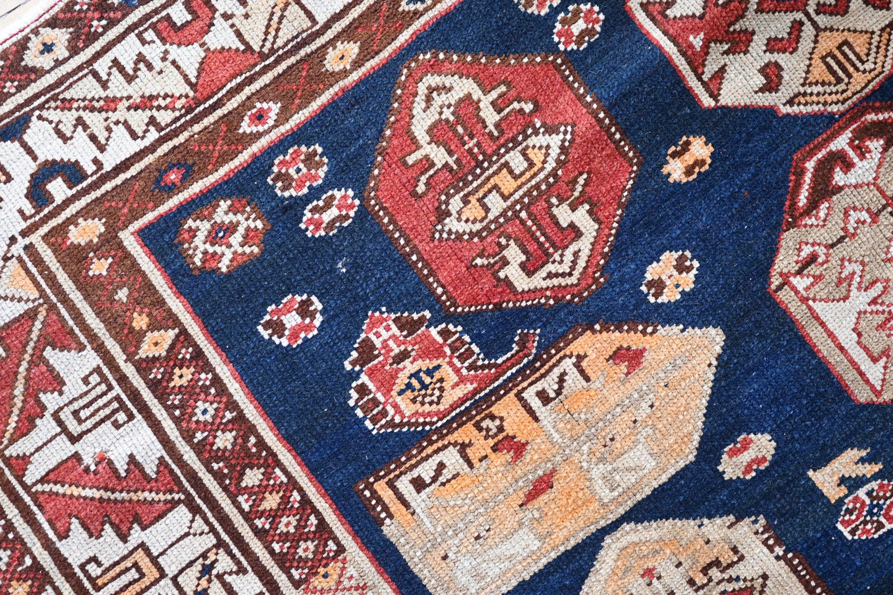 Ancien tapis caucasien Kazak en vente 2