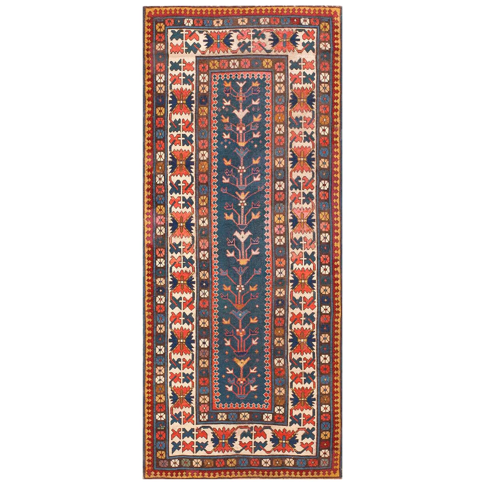 19th Century Caucasian Kazak Tree of Life Carpet ( 3'7" x 8'2" - 109 x 249 ) For Sale