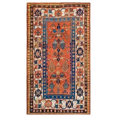 Antique 19th Century Caucasian Kazak Carpet ( 4'5" x 7'3" - 135 x 221 )