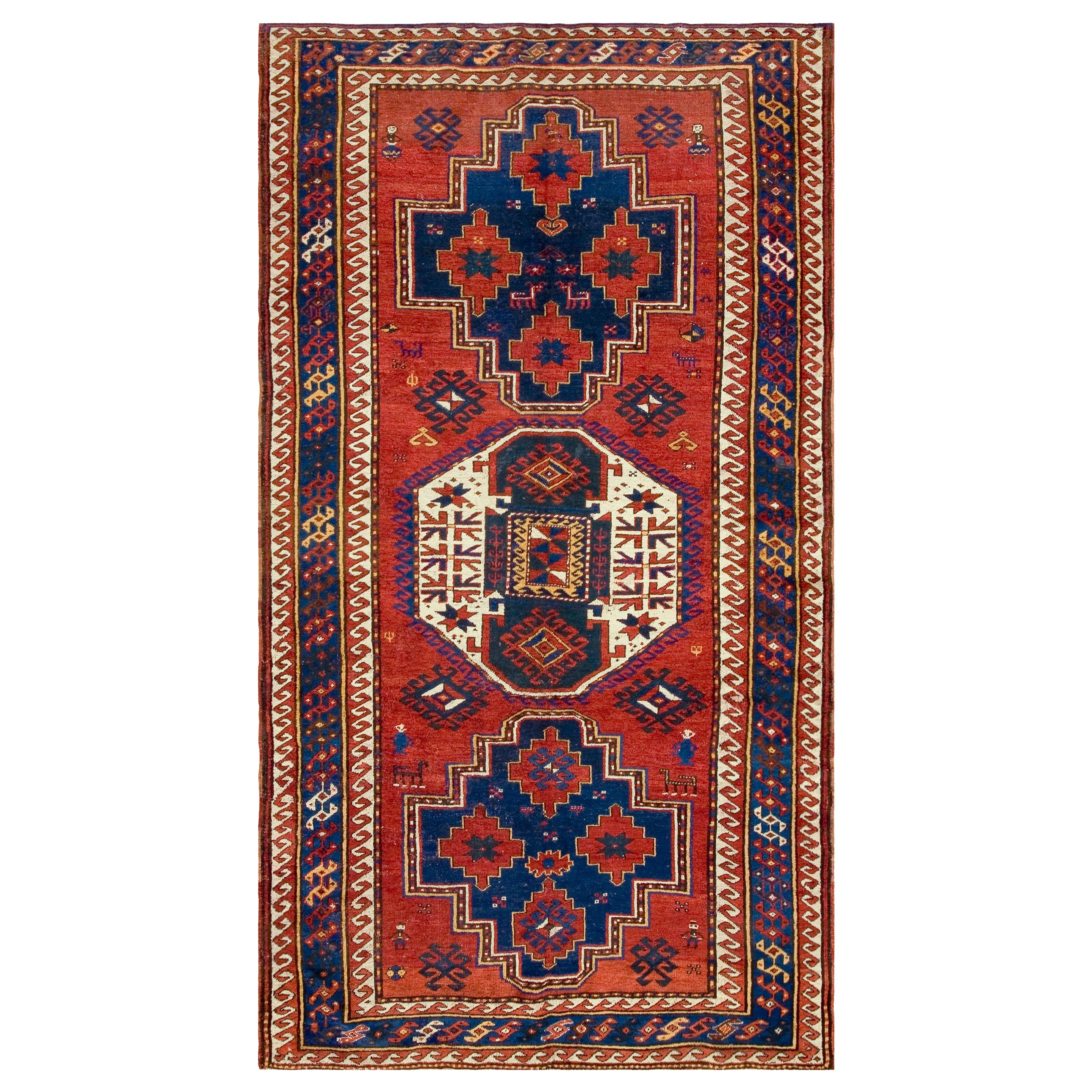 19th Century Caucasian Kazak Lori Pambak Carpet ( 6' x 11' - 183 x 335 ) For Sale
