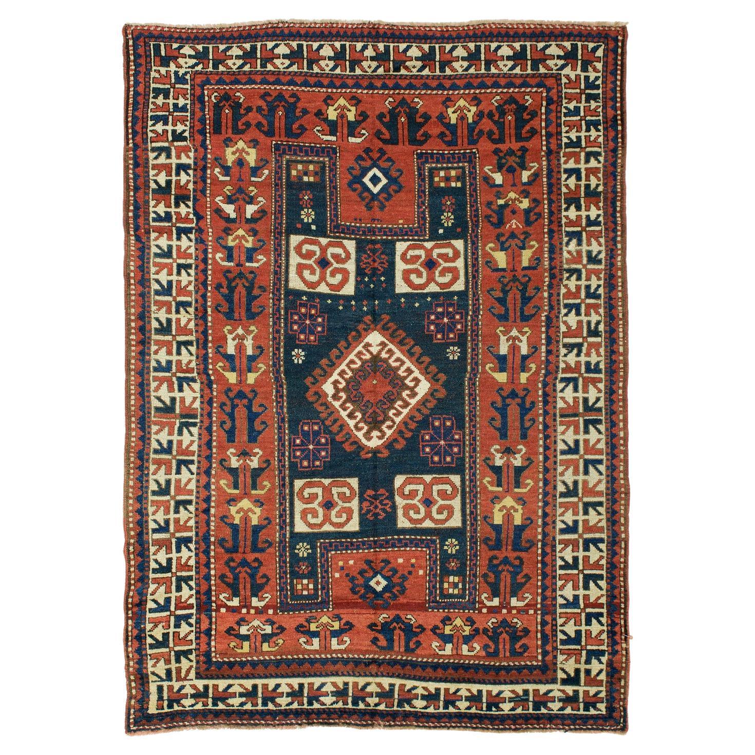 Antique Caucasian Kazak Rug For Sale