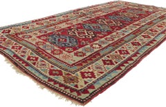 Antique Caucasian Kazak Rug Russian Tribal Carpet