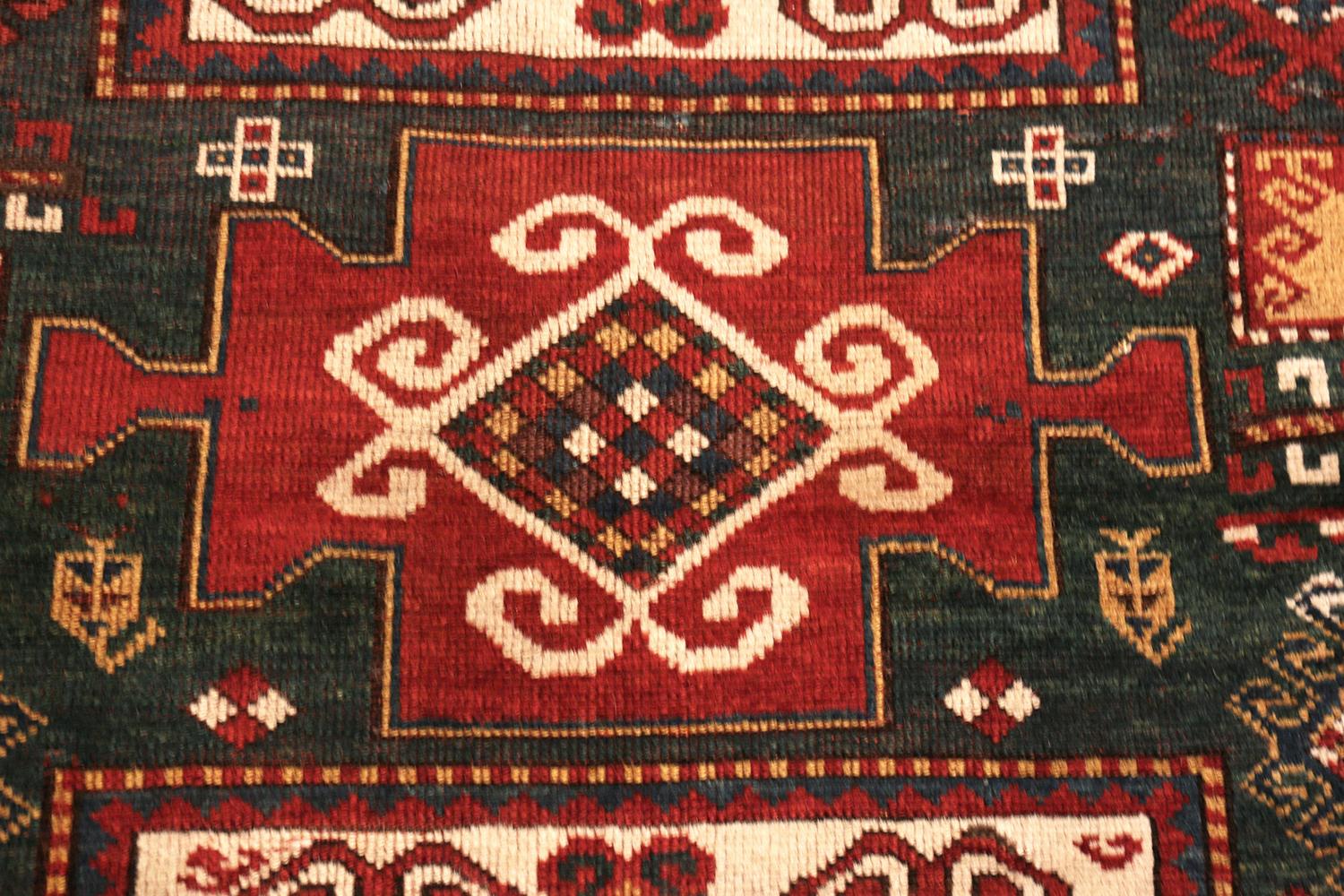 19th Century Nazmiyal Collection Antique Caucasian Kazak Rug. Size: 5 ft 4 in x 7 ft