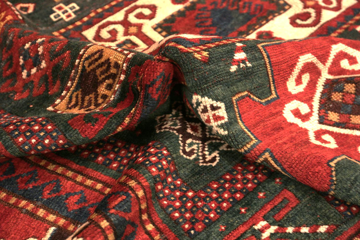 Nazmiyal Collection Antique Caucasian Kazak Rug. Size: 5 ft 4 in x 7 ft 1