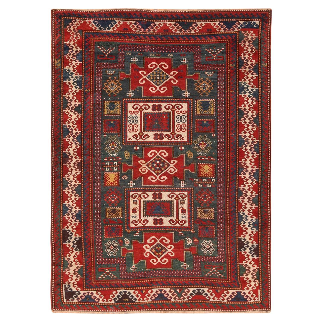 Antique Caucasian Kazak Rug. Size: 5 ft 4 in x 7 ft (1.63 m x 2.13 m)