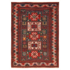 Nazmiyal Collection Antique Caucasian Kazak Rug. Size: 5 ft 4 in x 7 ft