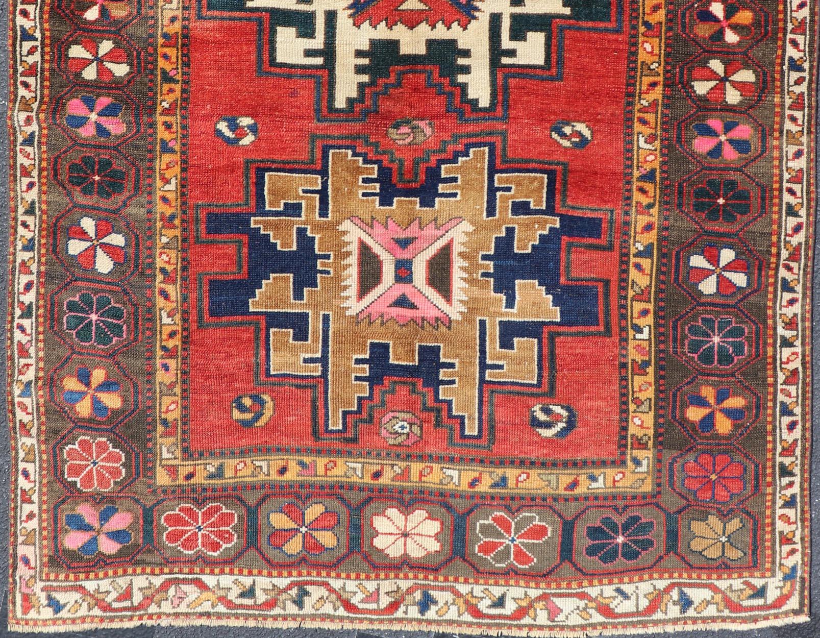 antique caucasian karaghashli rug