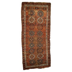 Antique Caucasian Kazak Rug, Wool Pile, Medallion Design, 1890s
