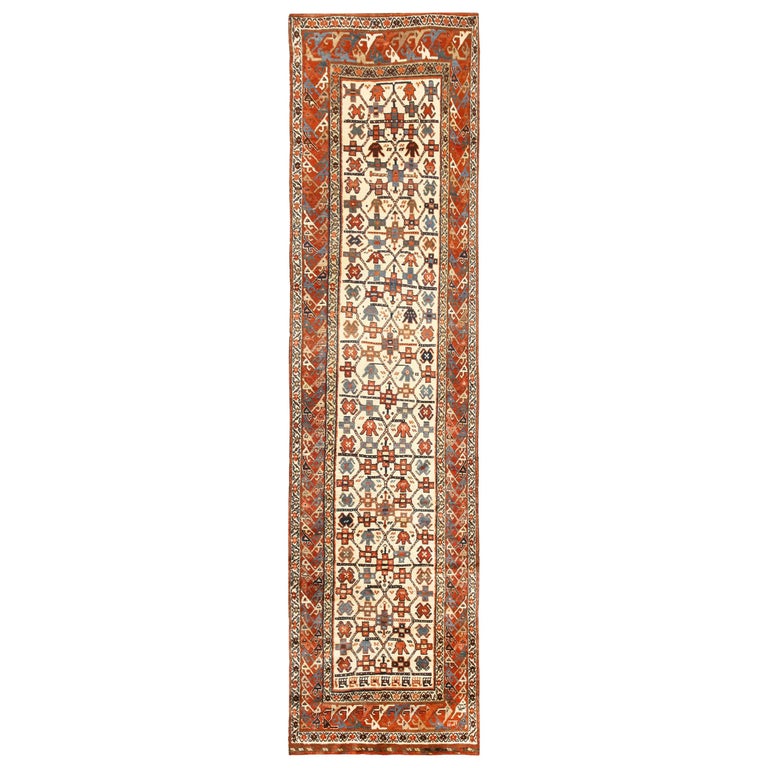 Ancien sac de tente Tekke Torba caucasien tissé, décoratif