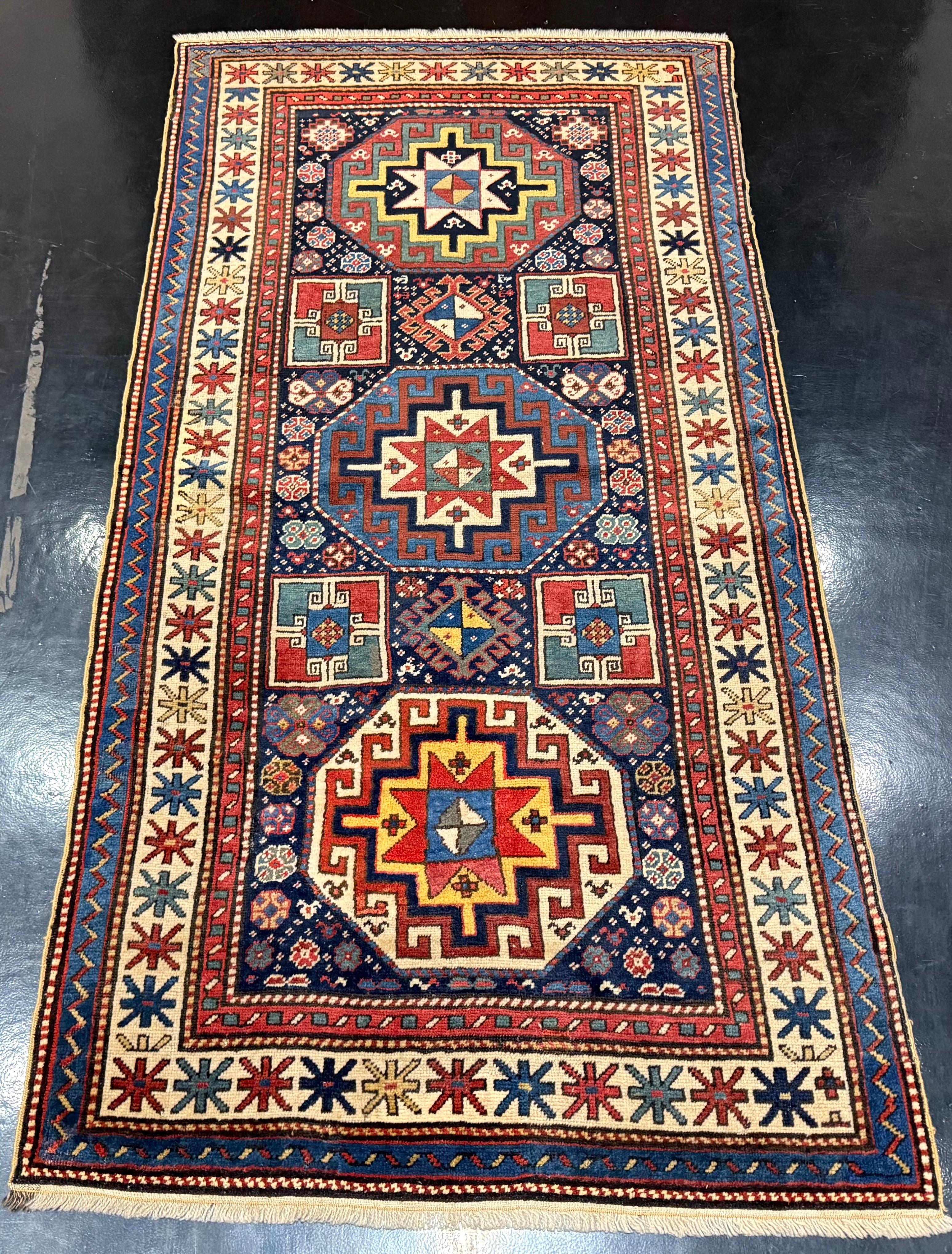 Antiguo Kazak Ruz Caucásico 3'3