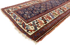 Antique Caucasian Kazak Tribal Runner, Hallway Runner