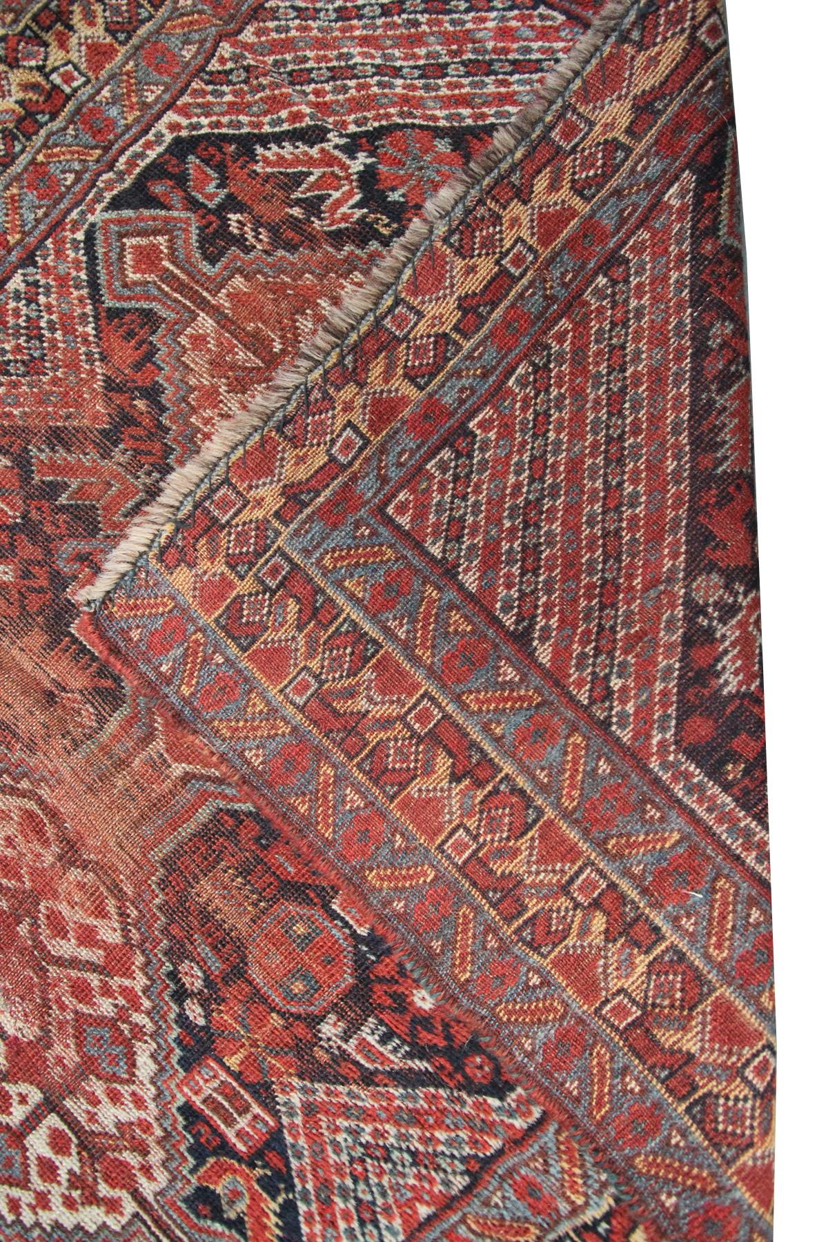 Antiker kaukasischer Khamseh-Kaukasischer Kaukasischer Kazak-Teppich-Läufer, geometrisch, 1890 im Angebot 4