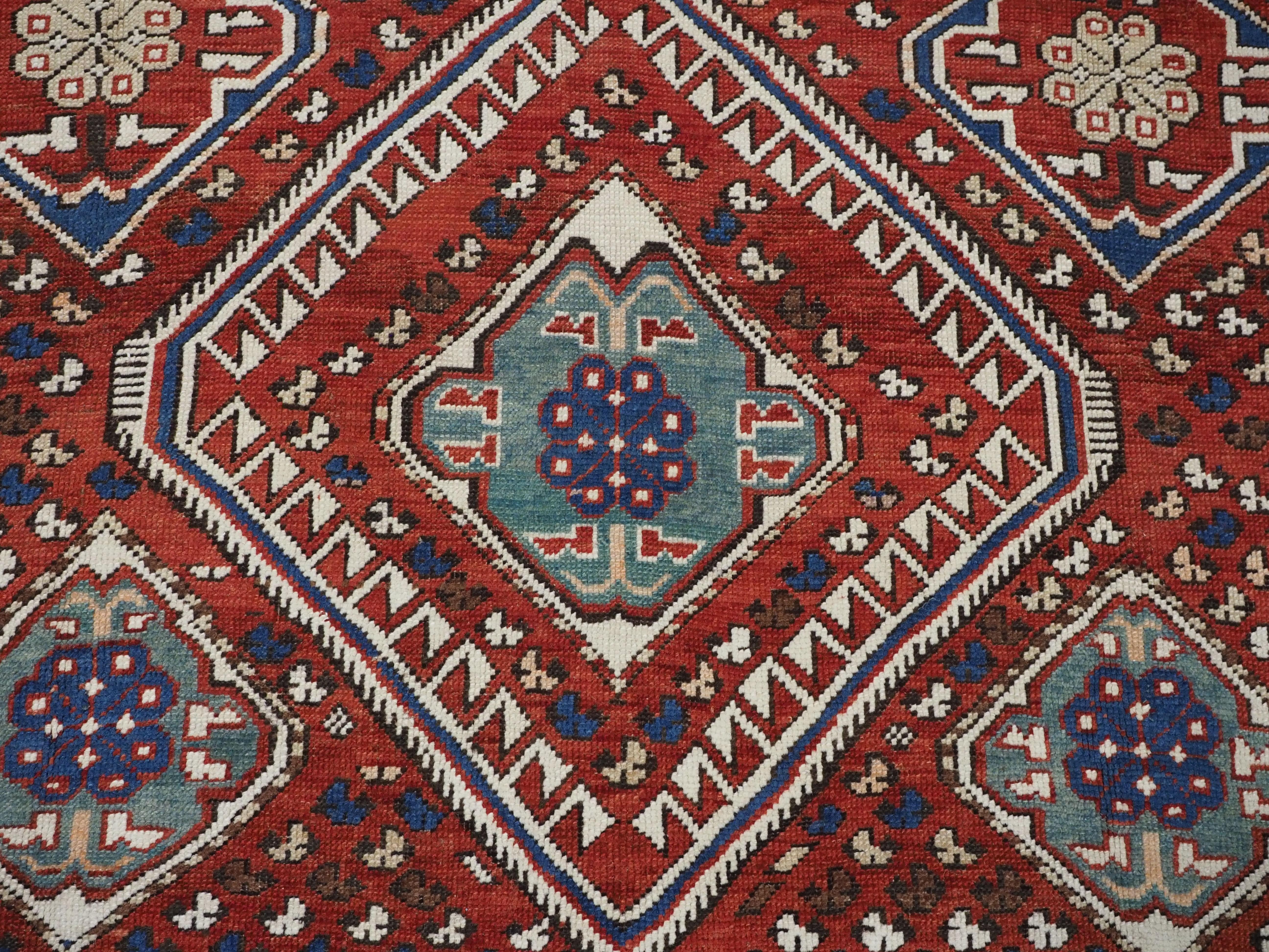 Antique Caucasian Khila rug,  Baku region of the Eastern Caucasus.  Circa 1890. For Sale 6