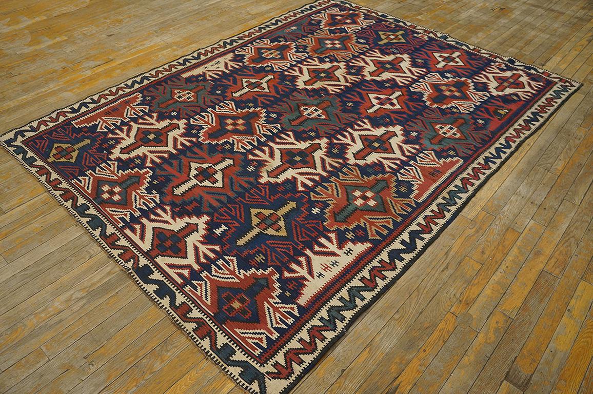 Antique Caucasian, Kilim. Size 5'8