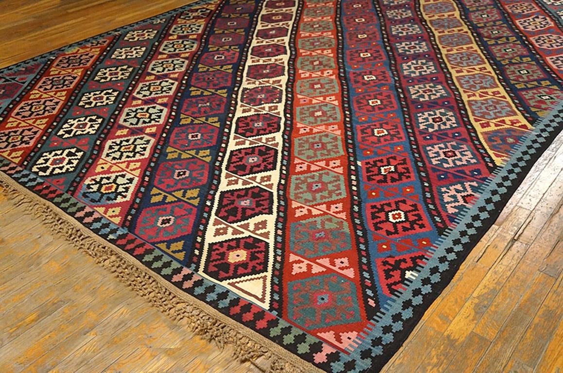 Hand-Woven 19th Century Over-Size Caucasian Flat-Weave ( 9' x 18' - 274 x 548 cm ) For Sale