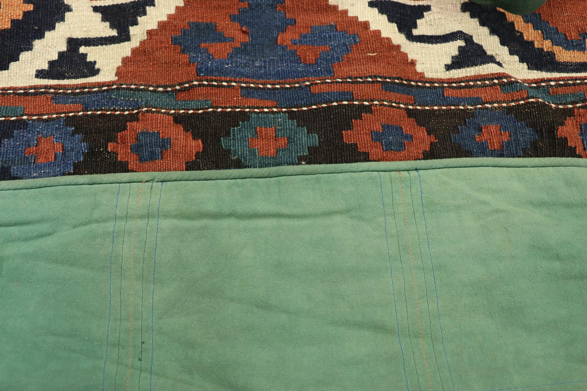 Hand-Woven Antique Caucasian Kilim Bag, Tribal Bohemian Bag For Sale