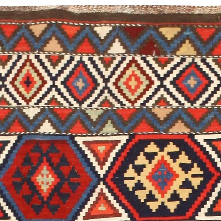 Antique Caucasian Kilim In Excellent Condition In New York, NY