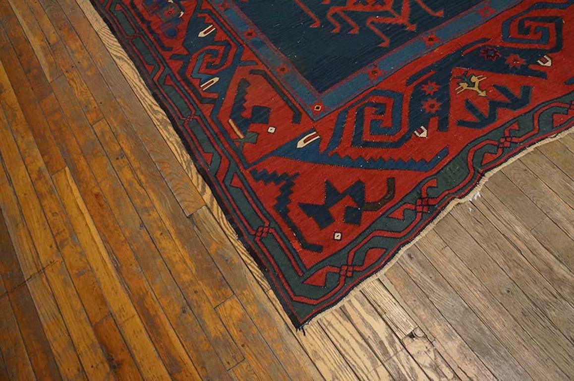 Antiker kaukasischer, persischer Kelim-Teppich im Zustand „Gut“ im Angebot in New York, NY