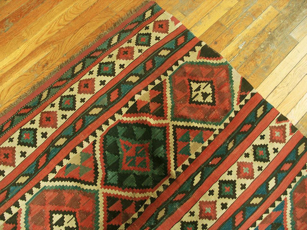 Hand-Knotted Antique Caucasian, Kilim Rug  For Sale