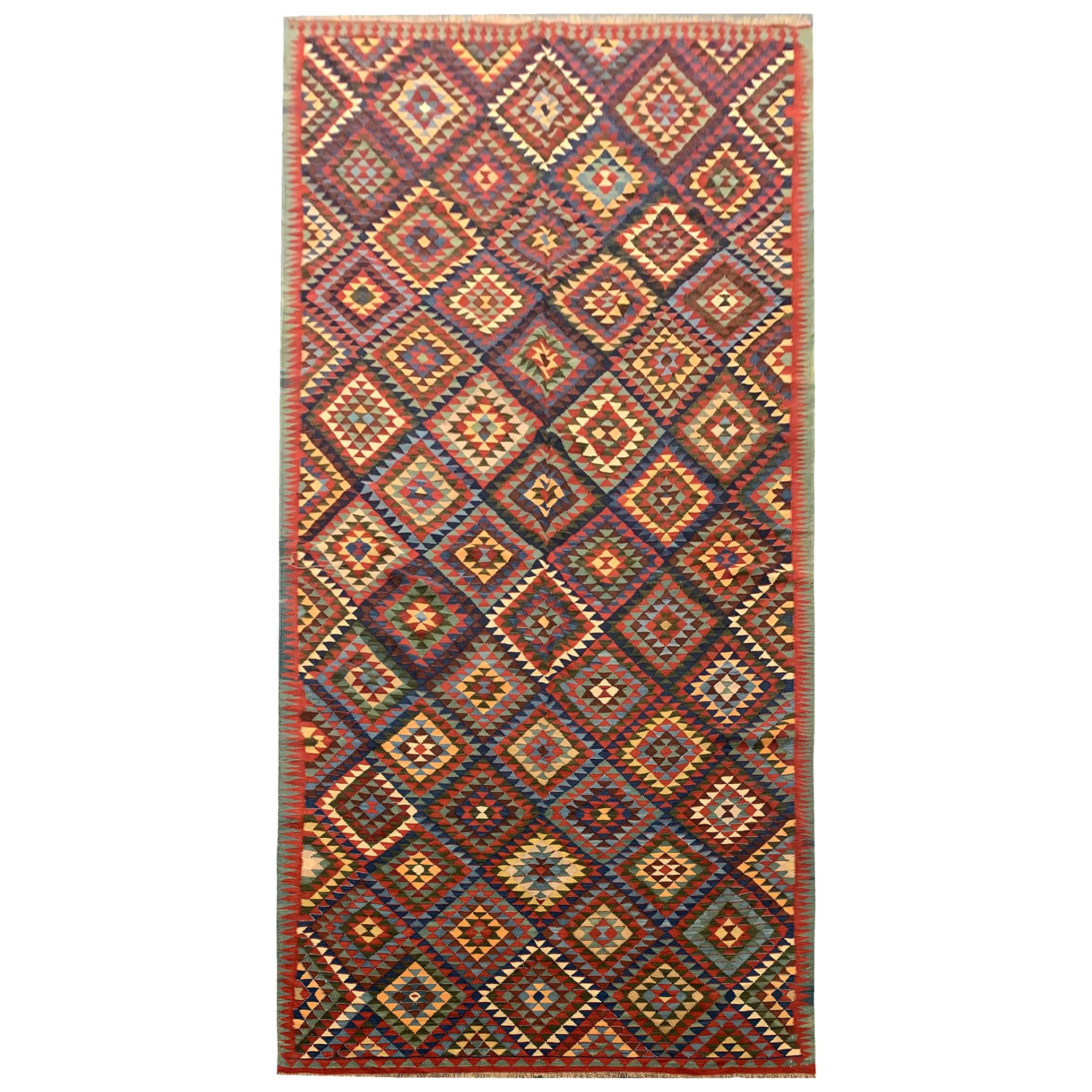 Antique Rugs Geometric Kilim Rugs Caucasian Kilims Carpet 