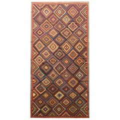 Large Vintage Rugs Geometric Kilim Rugs Caucasian Kilims Carpet 153x340cm