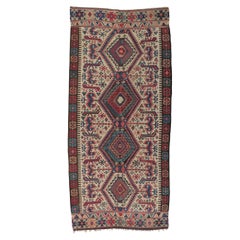 Antique Caucasian Kilim Rug with Tribal Style