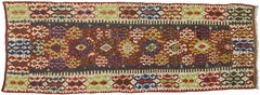 Antique Caucasian Kilim Runner with Tribal Style