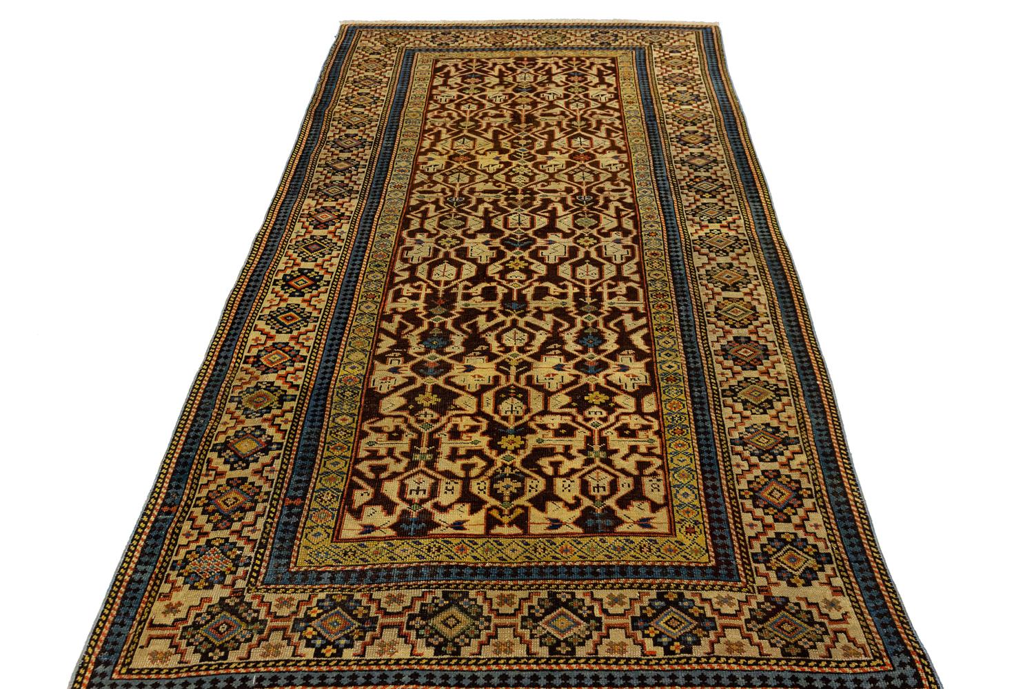 Hand-Knotted Antique Caucasian Konakend Rug For Sale
