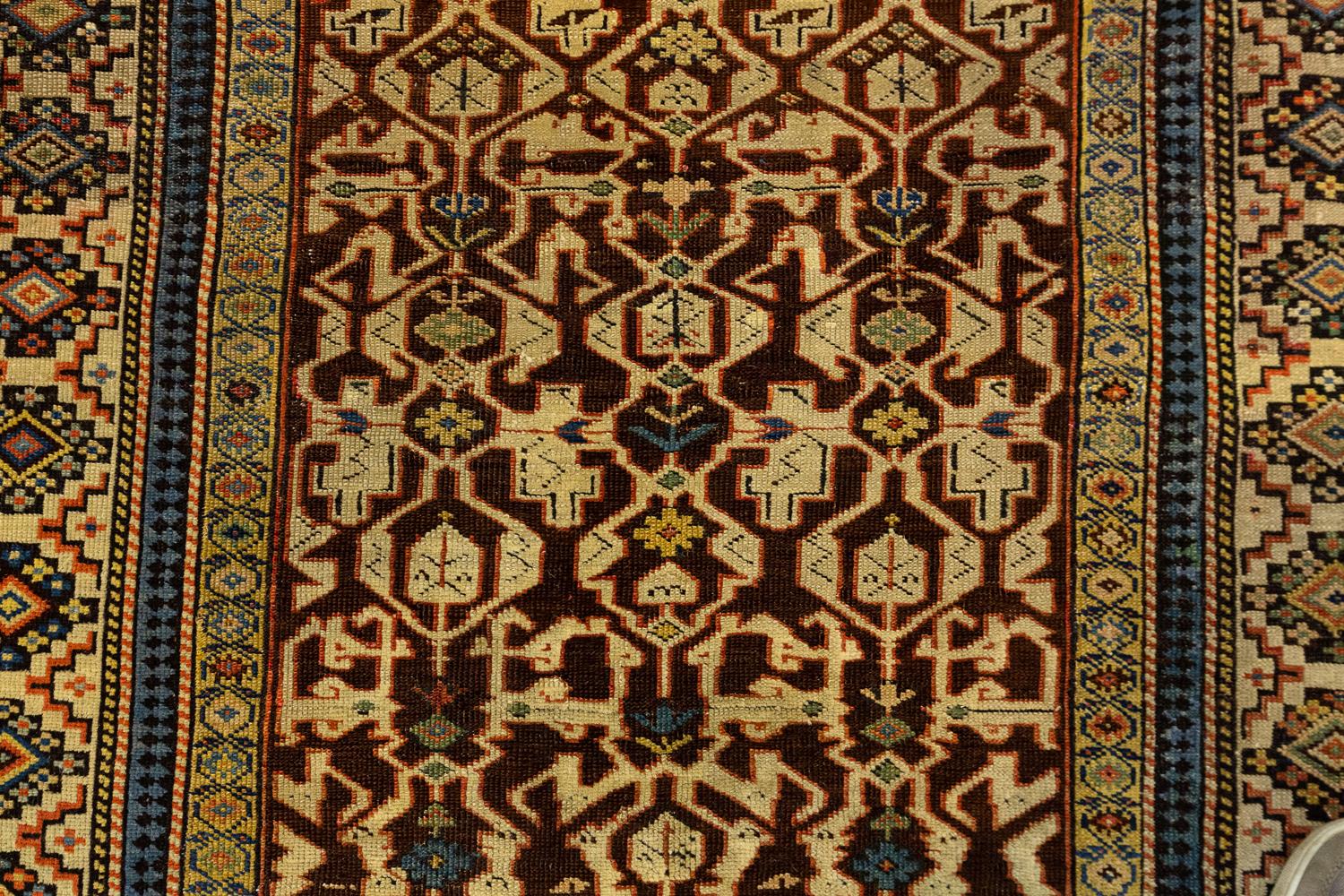 Antiker kaukasischer konakender Teppich (19. Jahrhundert) im Angebot