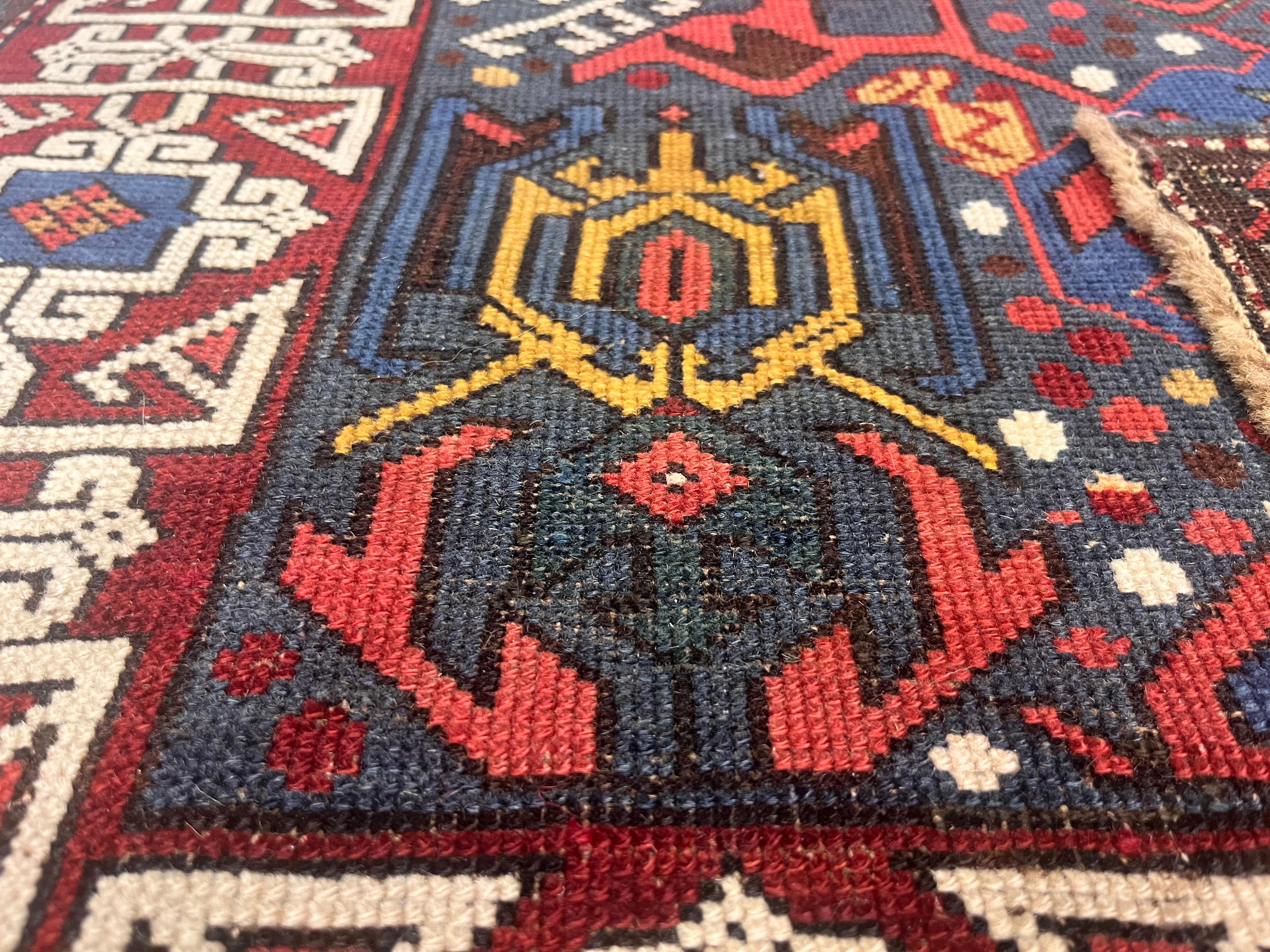 Antike kaukasische Kuba Bijov Teppich 2'7