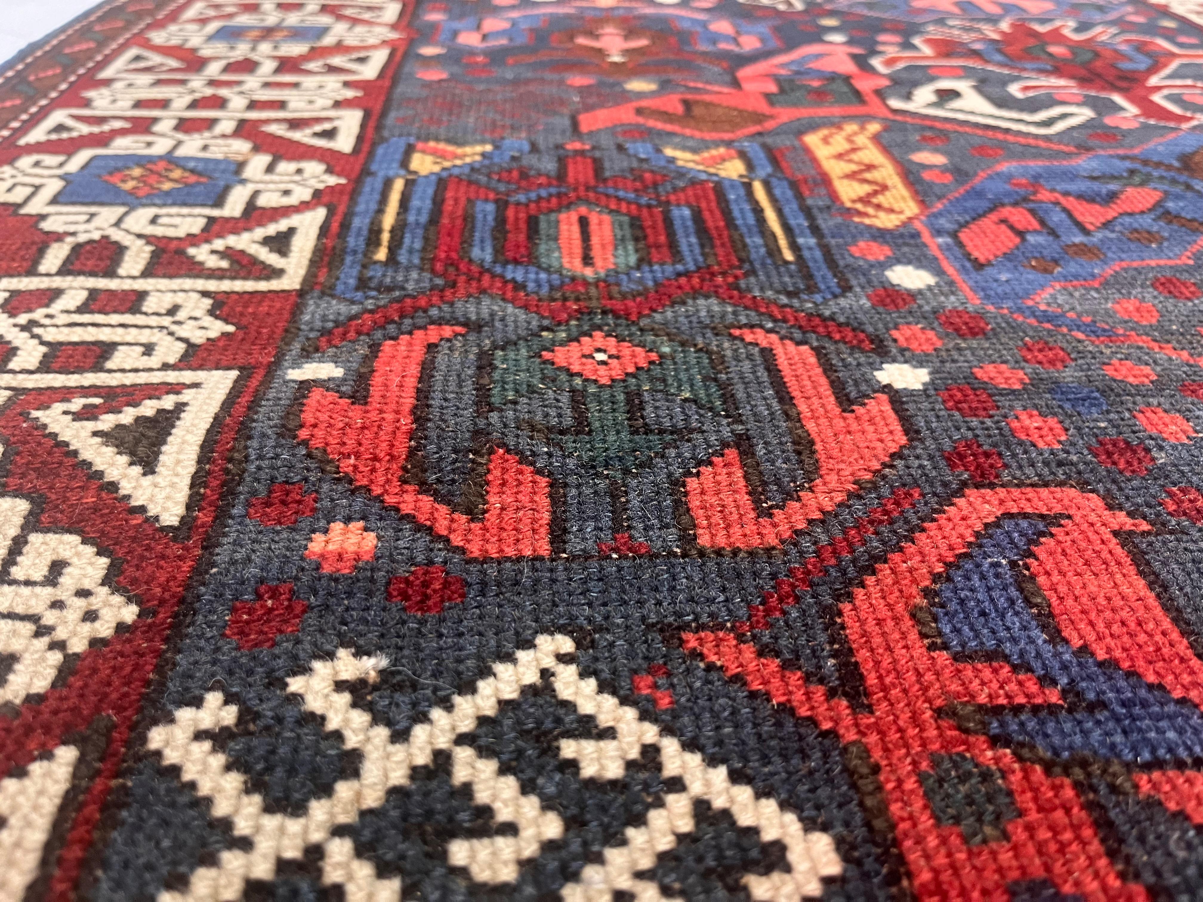 Antike kaukasische Kuba Bijov Teppich 2'7