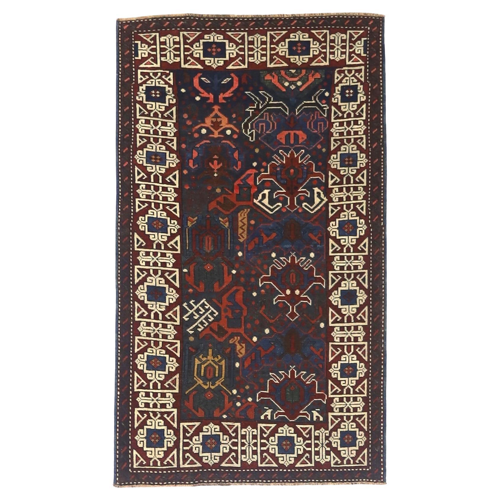 Antique Caucasian Kuba Bijov Rug 2'7" x 4’6”