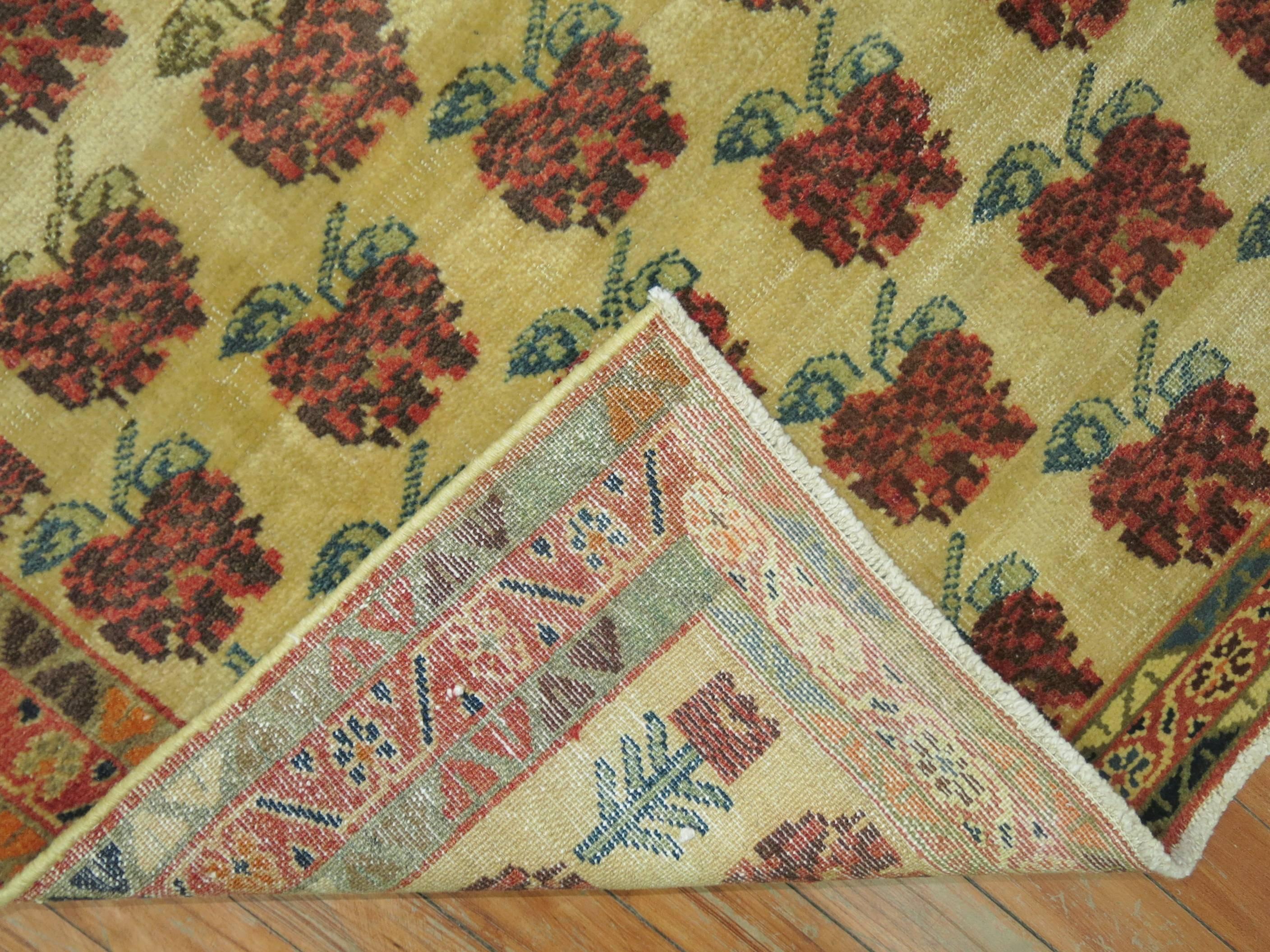 Square shaped early 20th century Caucasian weave.

4'10'' x 4'10''

Rugs from the Kuba region are made from wool, though cotton is also used on rare occasion. The wool is always composed of two strands, making it two-ply. Warp will vary according to