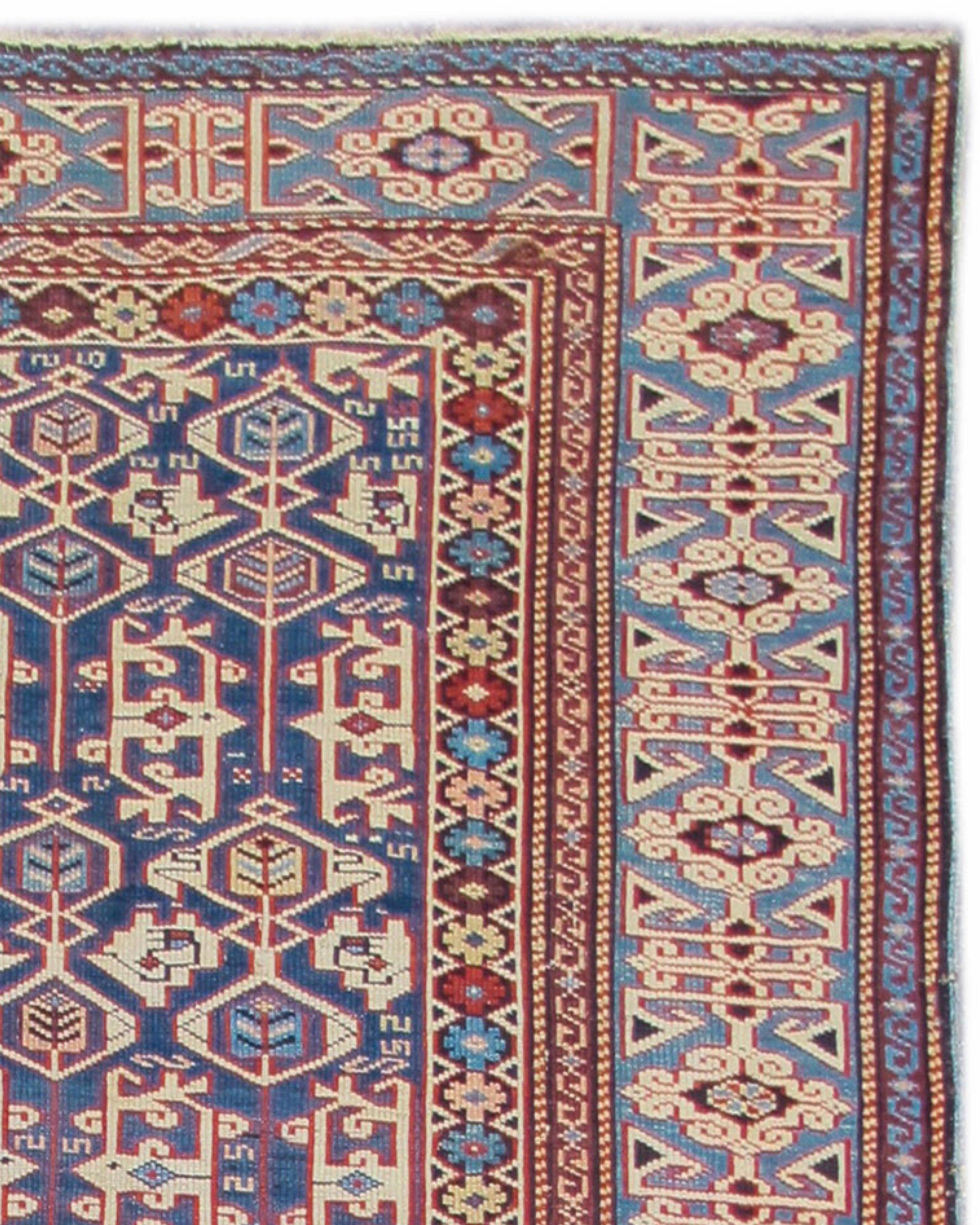Antique Caucasian Kuba Rug, 19th Century (4th Quarter)

While decidedly Caucasian in style, color, and weave, both the field design and border of this iconic Kuba rug may be traced back to classical prototypes of the 16th century and before. Against