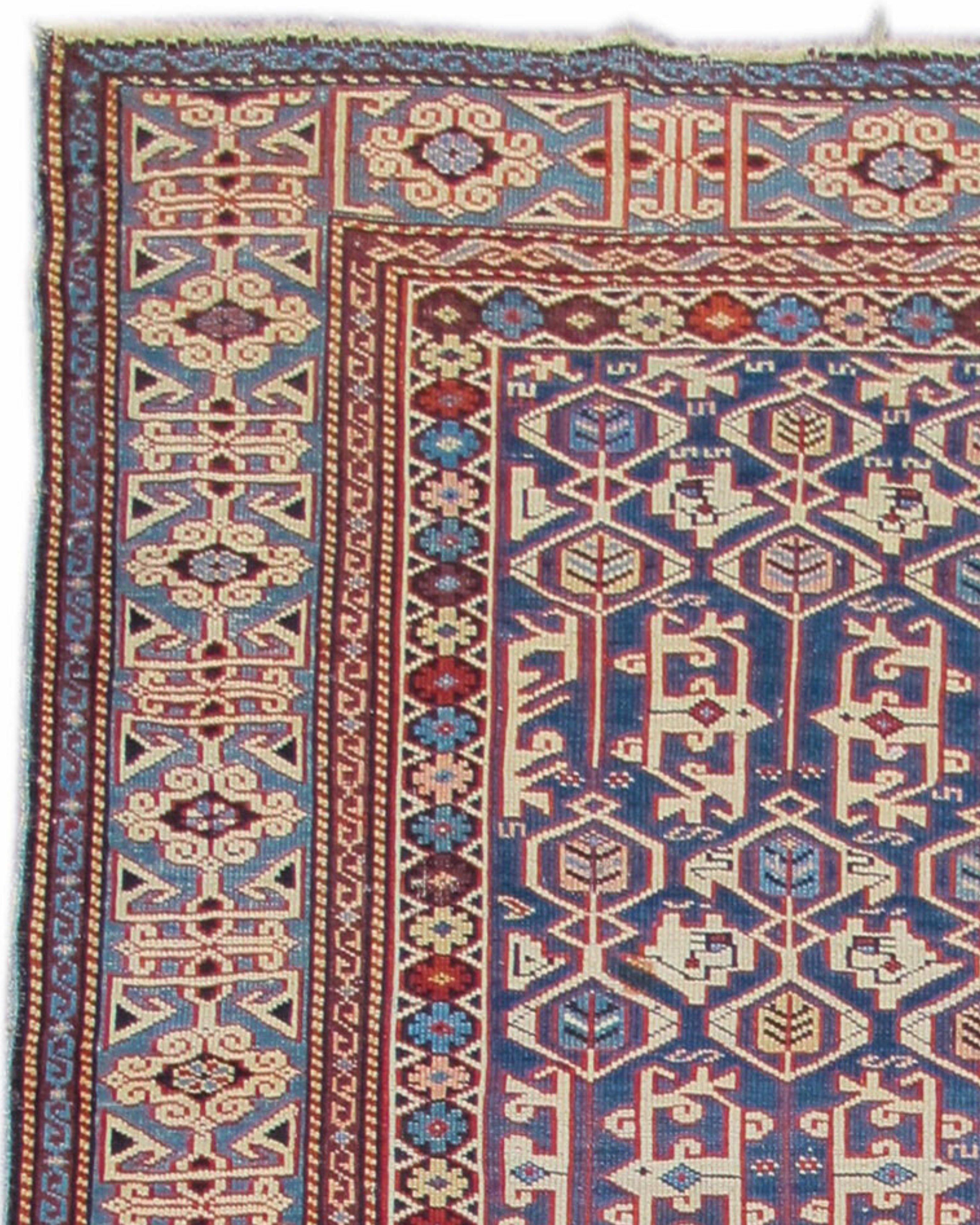 Hand-Woven Antique Caucasian Kuba Rug, 19th Century For Sale