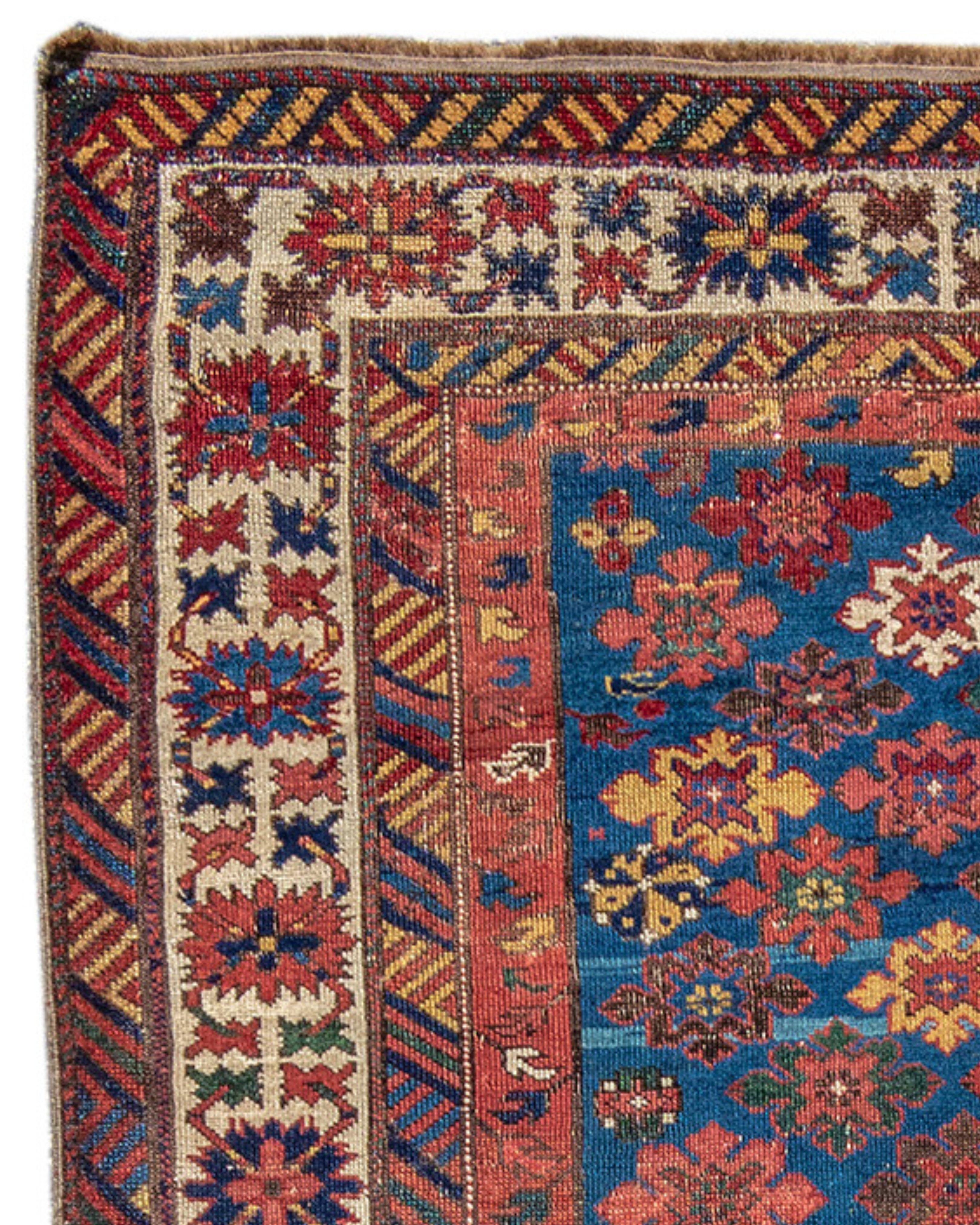 Hand-Knotted Antique Caucasian Kuba Rug, 19th Century For Sale