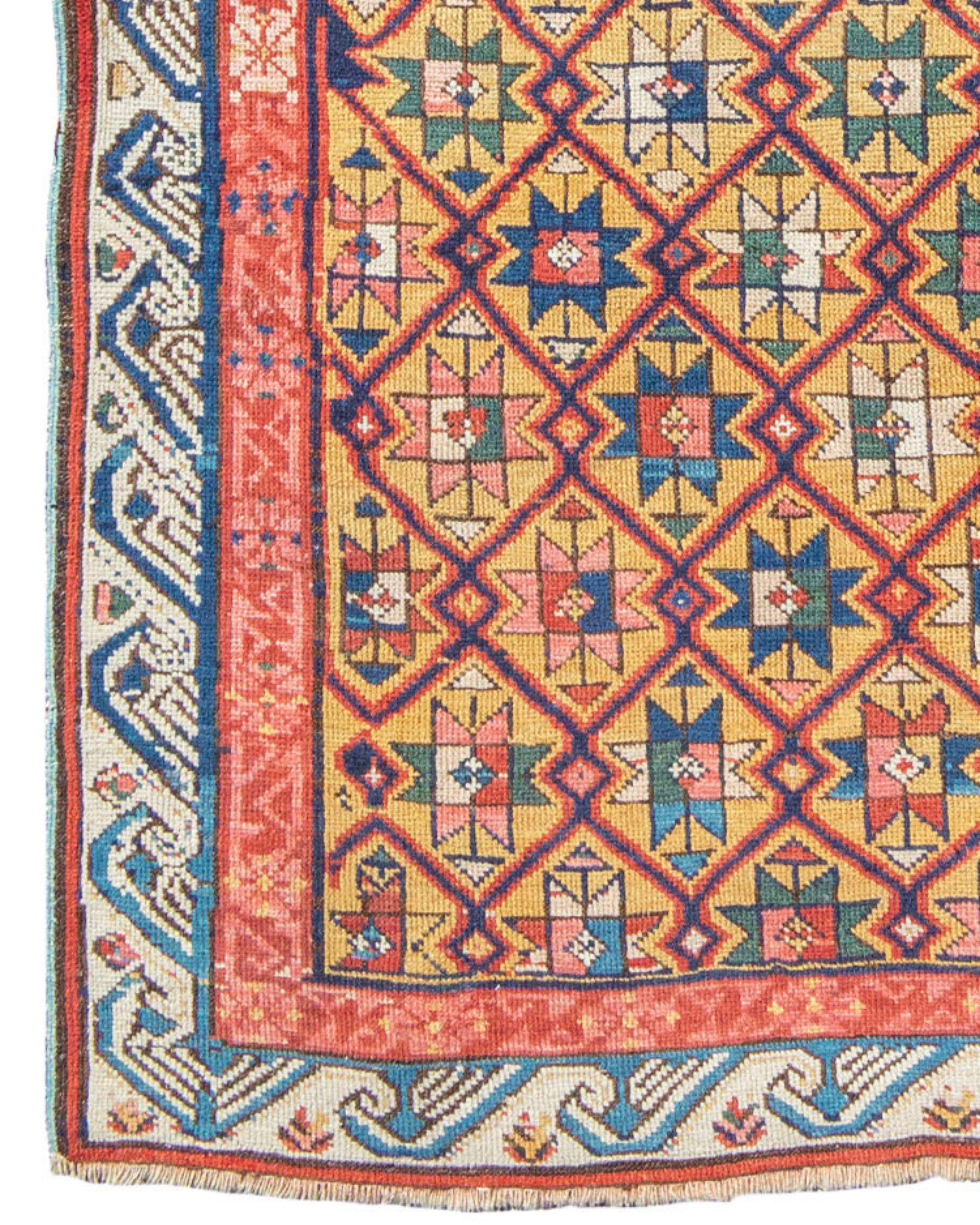 Antiker kaukasischer Kuba-Teppich, 19. Jahrhundert (Handgeknüpft) im Angebot