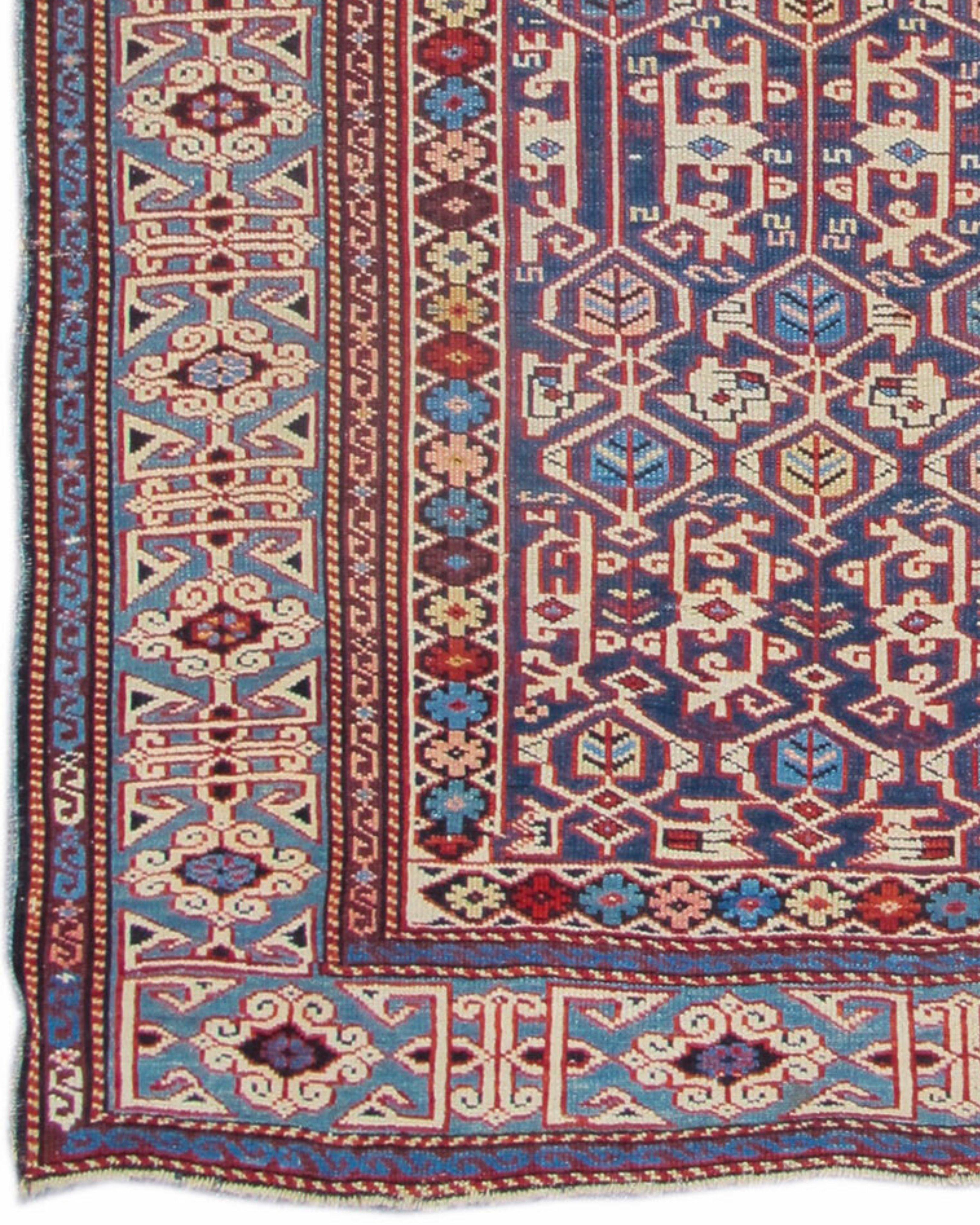 Antique Caucasian Kuba Rug, 19th Century In Excellent Condition For Sale In San Francisco, CA