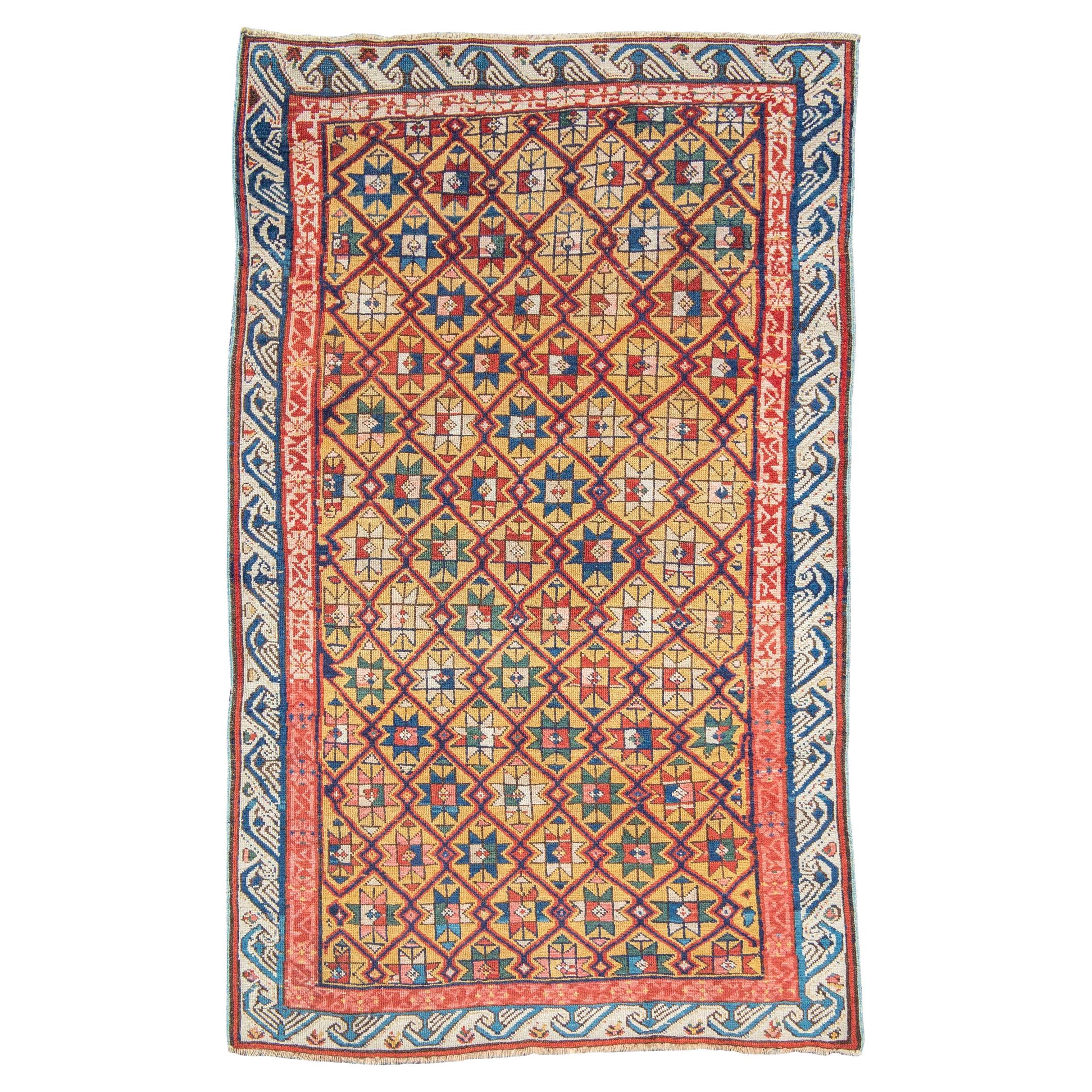 Antique tapis caucasien Kuba, 19ème siècle