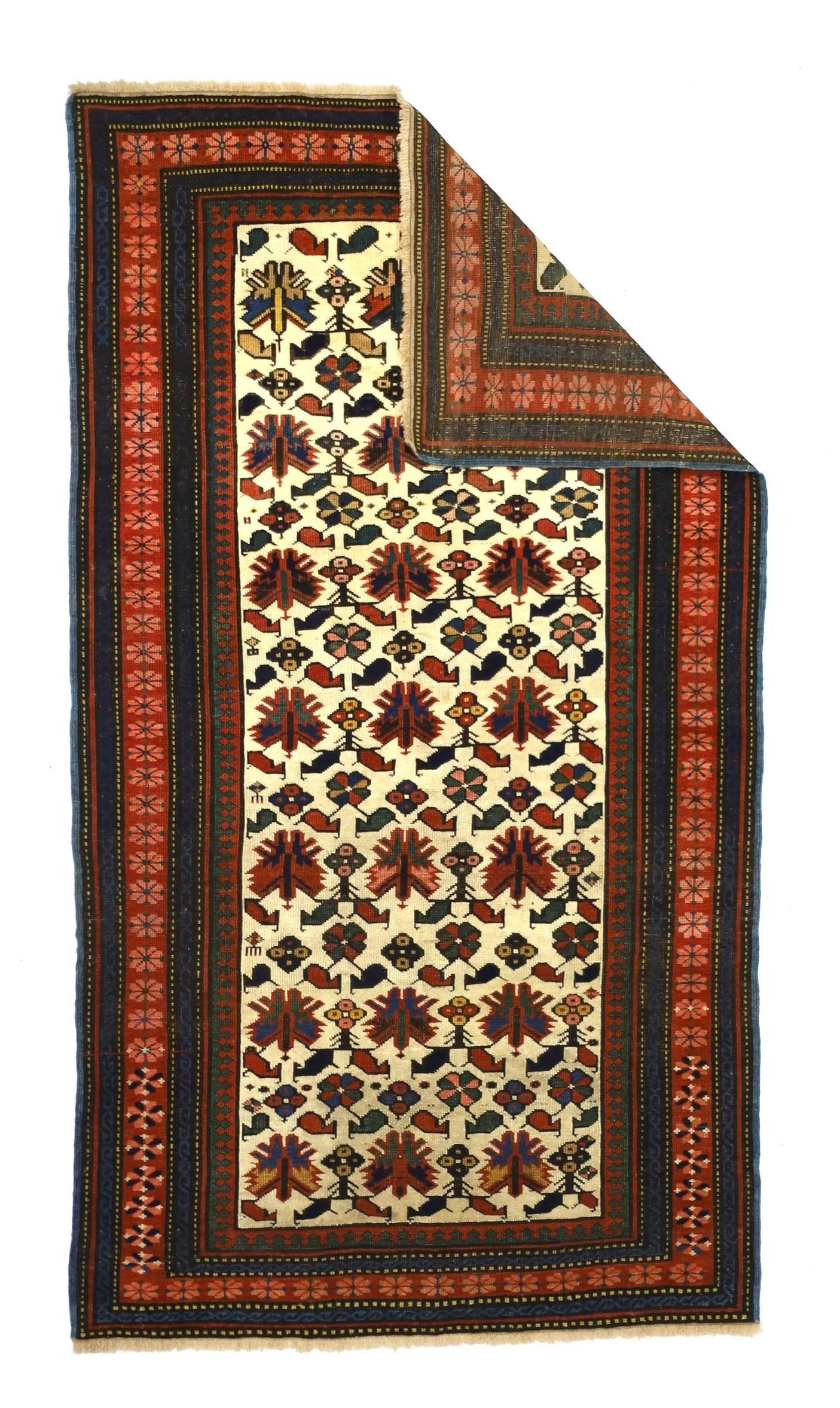 Tapis ancien caucasien Kuba 2'11