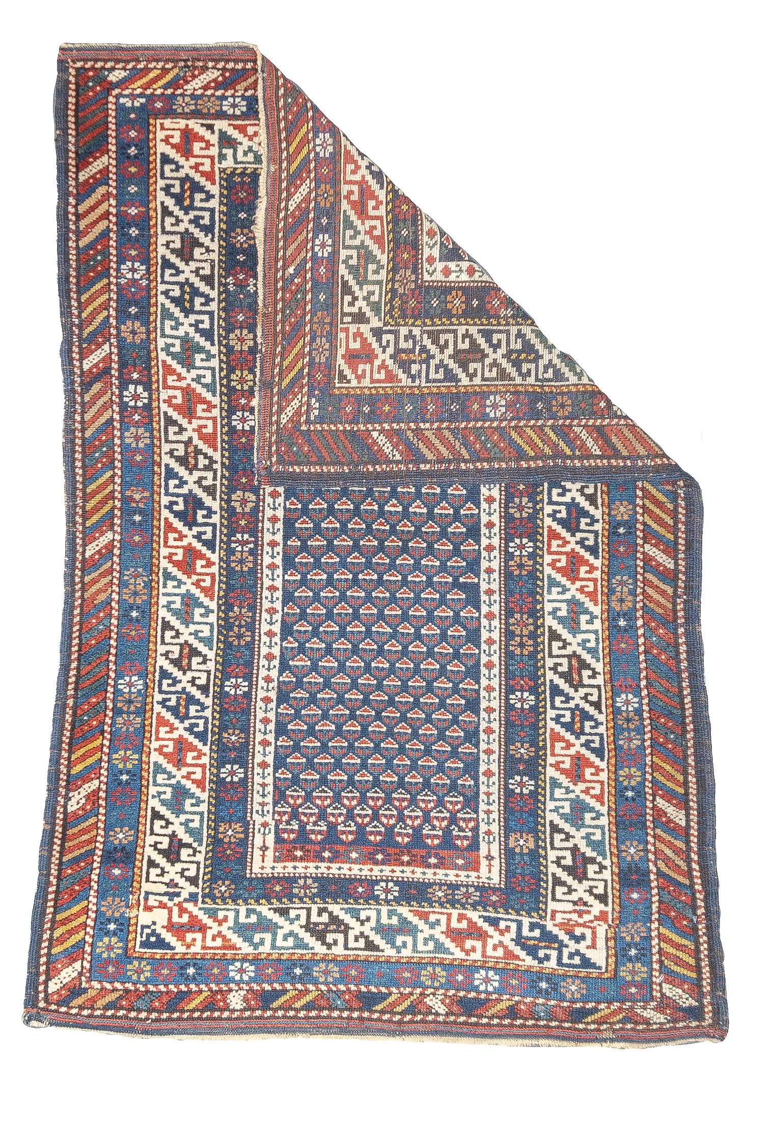 Ancien tapis caucasien Kuba 2'9