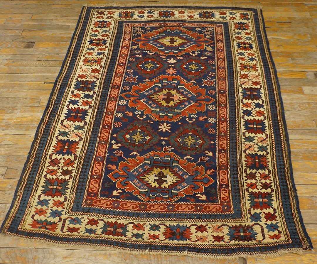 Kazak 19th Century Caucasian Kuba Carpet ( 3'9