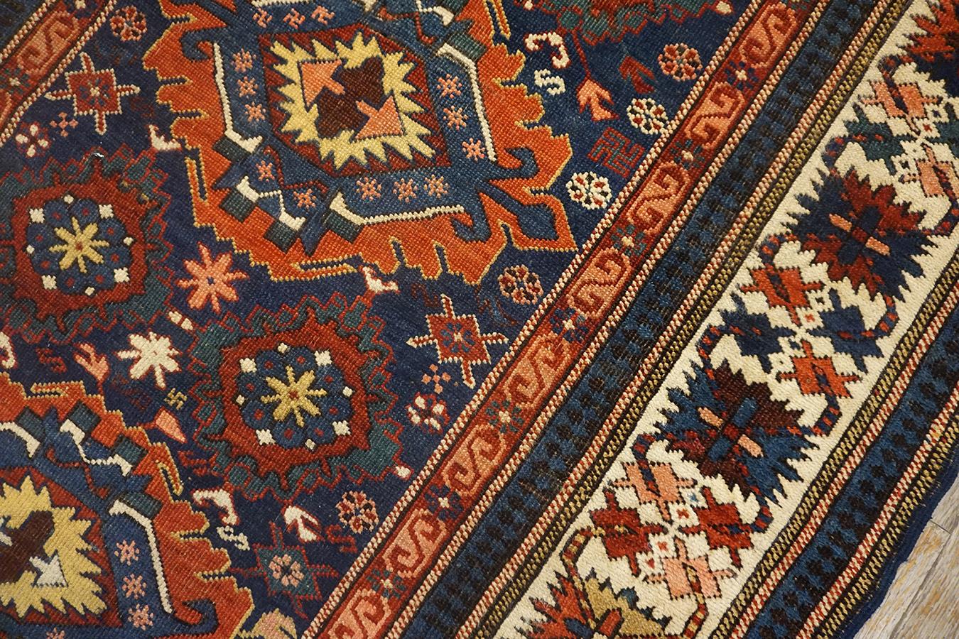 Fin du XIXe siècle Tapis Kuba caucasien ancien  3' 9 