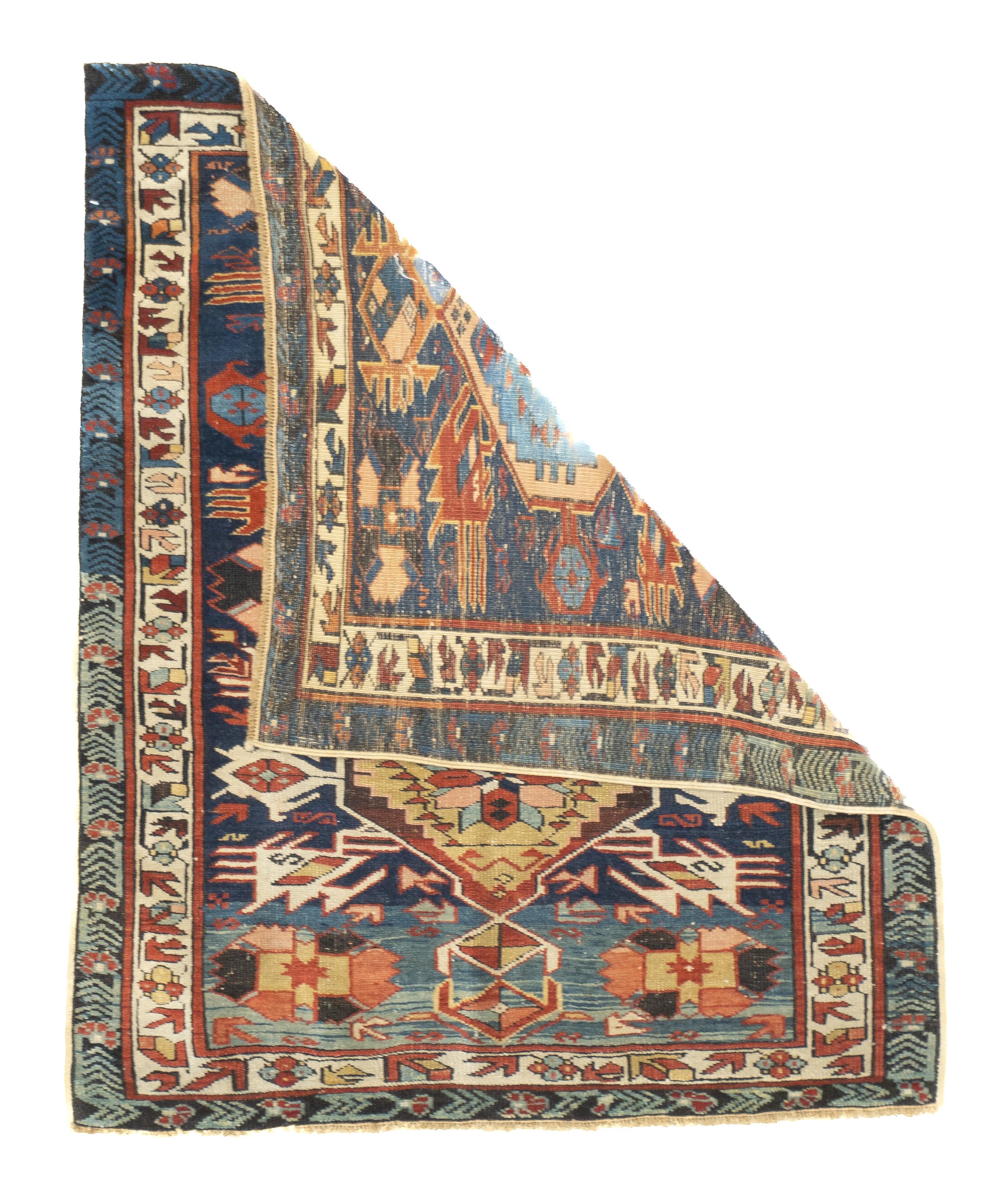 Tapis ancien caucasien Kuba 3'0