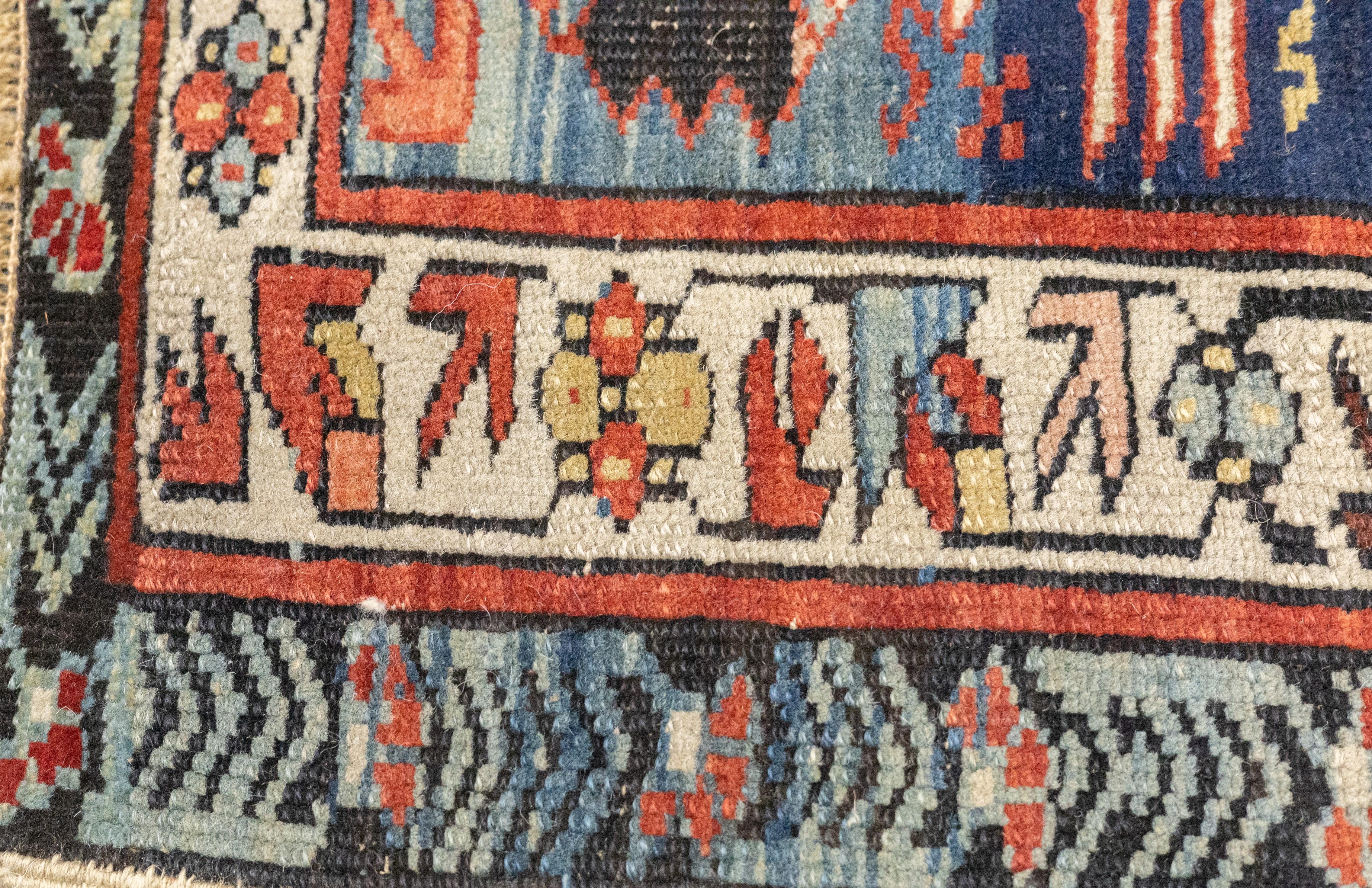 XIXe siècle Tapis Kuba caucasien ancien de 3'0