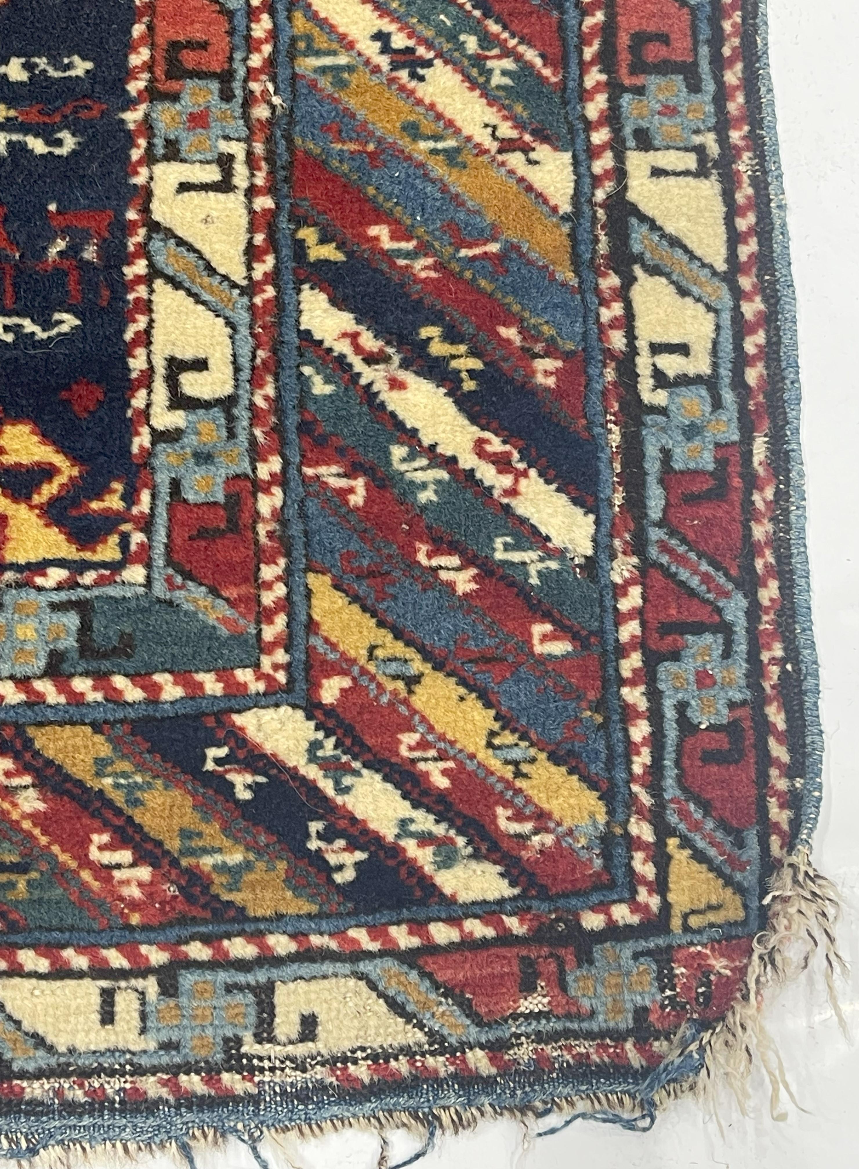 19th Century Antique Caucasian Kuba Rug 3’10
