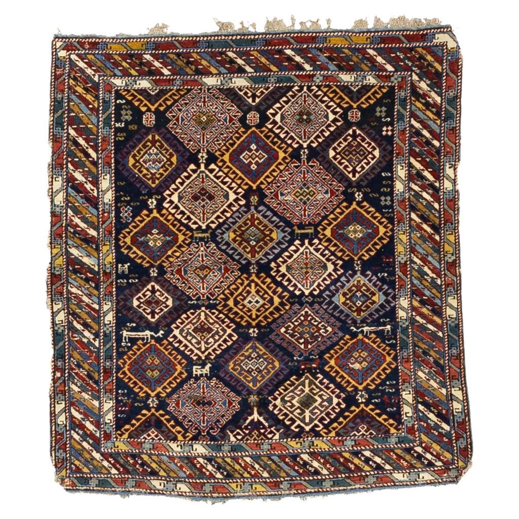 Antique Caucasian Kuba Rug 3’10" x 4’5”