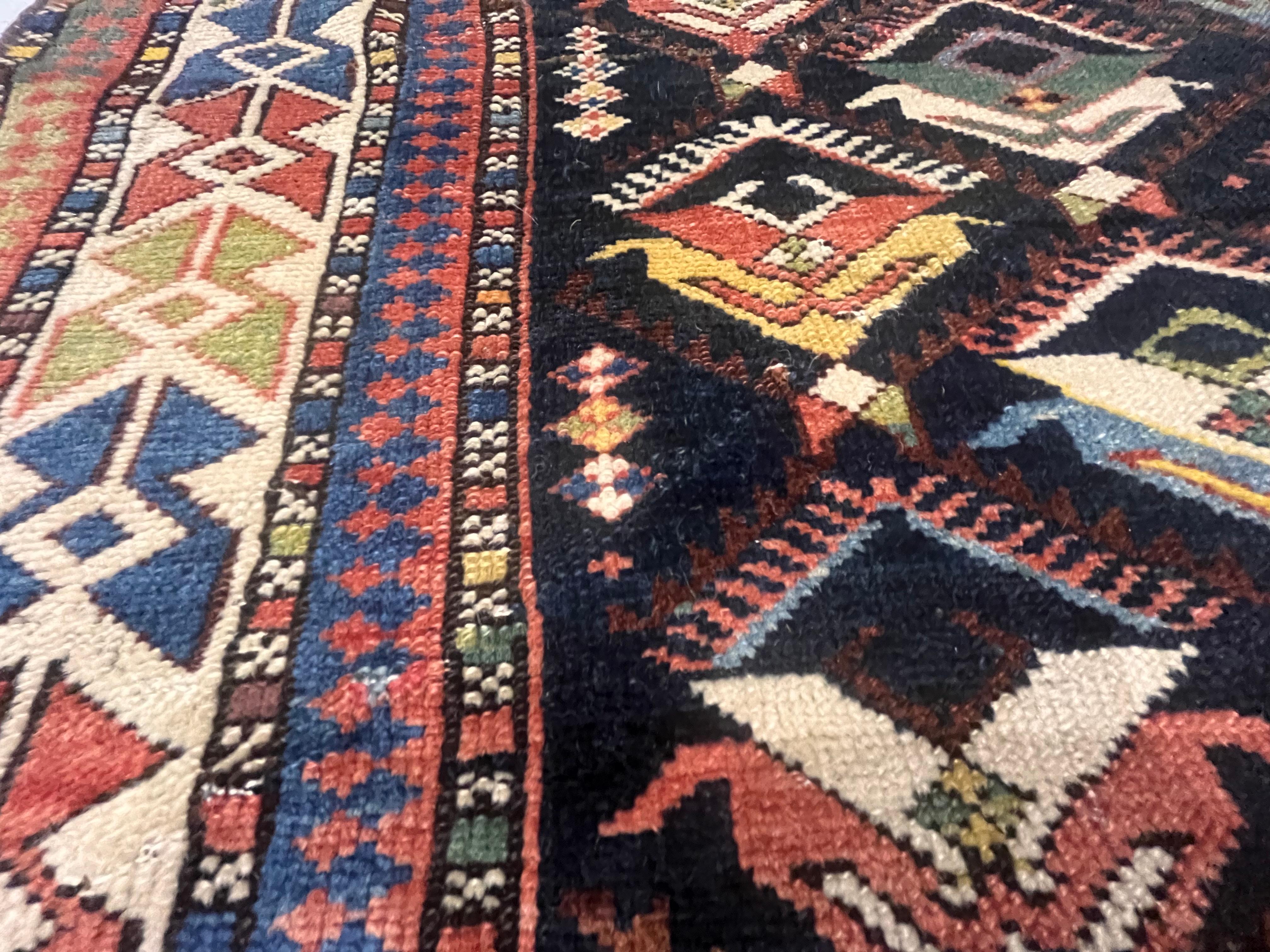 Antique Caucasian Kuba Rug 3'10'' x 5'1'' For Sale 1