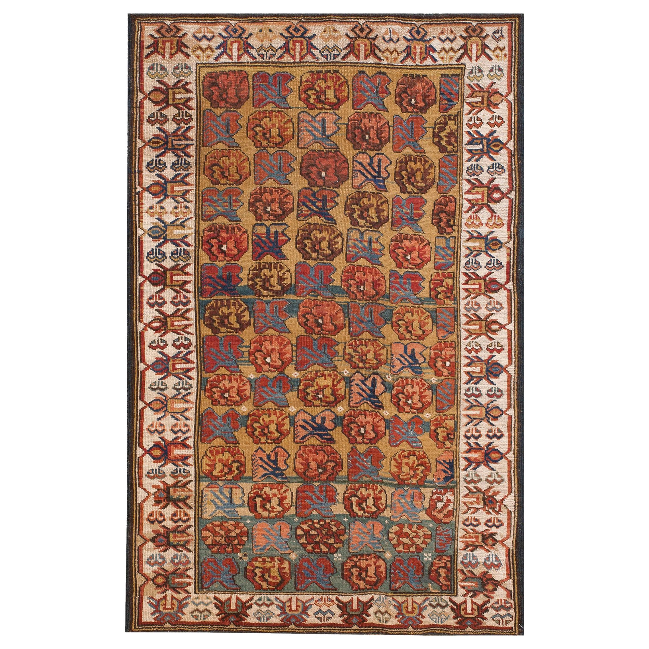 19th Century Caucasian Kuba  Zeichur Carpet ( 3'3" x 5' - 99 x 152 ) For Sale